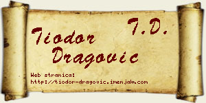 Tiodor Dragović vizit kartica